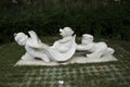 Asian China, Beijing, International Sculpture Park, injured bear