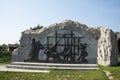 Asian China, Beijing, Lugou Bridge square, sculpture