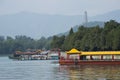 Asian China, Beijing, the Summer Palace, Kunming lake, boats