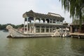 Asian China, Beijing, the Summer Palace, stone boat