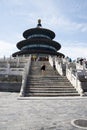 Asian China, Beijing, Tiantan Park, the hall of prayer for good harvests Royalty Free Stock Photo