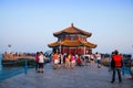 Asia China, Qingdao, Shandong, trestle bridge Ã¯Â¼ÅHuilan Pavilion