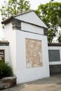 Asian Chinese antique buildings, white walls, tile