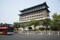 Asian Chinese, Beijing, ancient architecture, Zhengyang Jianlou Royalty Free Stock Photo