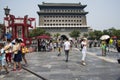 Asian Chinese, Beijing, ancient architecture, Zhengyang Jianlou Royalty Free Stock Photo