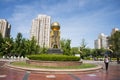 Asian Chinese, Beijing, Financial Street, theme sculpture, ancient coins