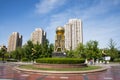 Asian Chinese, Beijing, Financial Street, theme sculpture, ancient coins