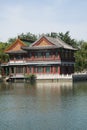 Asian Chinese, Beijing, Longtan Lake Park, antique buildings