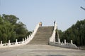 Asian Chinese, Beijing, the Summer Palace, Xiu Yi Bridge Royalty Free Stock Photo