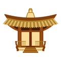 Asian Chinese gazebo, traditional oriental gazebo. Illustration, icon vector Royalty Free Stock Photo