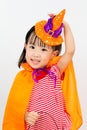 Asian Chinese Little girl celebrate Halloween.