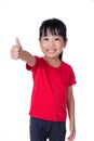 Asian Chinese little girl showing thumbs up Royalty Free Stock Photo