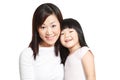 Asian Chinese mother and daughter family portrait Royalty Free Stock Photo