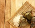 Asian Chinese rice dumplings or zongzi Royalty Free Stock Photo