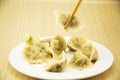 Asian Chinese traditional pasta Boiled dumplings,