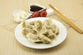 Asian Chinese traditional pasta Boiled dumplings