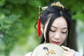 Asian Chinese woman in traditional Hanfu dressÃ¯Â¼Åclassic beauty in Chin Royalty Free Stock Photo