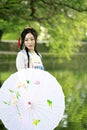 Asian Chinese woman in traditional Hanfu dressÃ¯Â¼Åclassic beauty in Chin Royalty Free Stock Photo