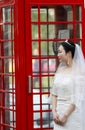 Asian Chinese woman in wedding dress Royalty Free Stock Photo