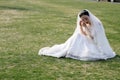 Asian Chinese woman in wedding dress Royalty Free Stock Photo