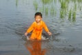 Asian chlidren, water, little boy, danger