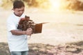 Asian cinematographers operate camera cinematic shoot and content creator use camera cinematic Royalty Free Stock Photo