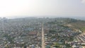 Sihanoukville city in Cambodia drone shot 4K