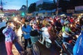 Asian city, traffic jam at night Royalty Free Stock Photo