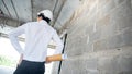 Asian civil engineer man working at construction site