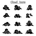 Asian Cloud, Decorate Cloud, Curl Cloud icon set Royalty Free Stock Photo