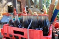 Foreign Coca-Cola bottles in crate Royalty Free Stock Photo