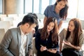 Asian colleagues discussing in conference room Royalty Free Stock Photo