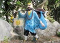 Asian colorful mythological statues Royalty Free Stock Photo