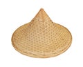 Asian conical bamboo hat on white background Royalty Free Stock Photo