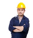 Asian construction worker portrait Royalty Free Stock Photo