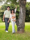 Asian couple in the park Royalty Free Stock Photo