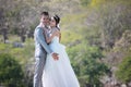 Asian couple photographed before marriage is Pre-wedding on Koh