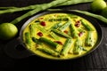 Asian cuisine- moringa mango curry , Royalty Free Stock Photo