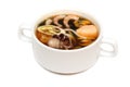 Asian cuisine, soup with seafood Royalty Free Stock Photo