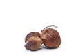 Group coconuts on white background Royalty Free Stock Photo