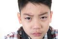 Asian cute boy sad and crying Royalty Free Stock Photo