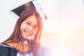 Asian cute women portrait graduation smile happy