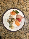 Makazushi Sushi and Sashimi on a Plate