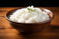 Asian delight Steamed rice bowl, traditional cuisine, organic and healthy