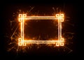 Asian design border frame with copy space Royalty Free Stock Photo