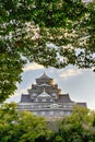 Asian Destinations. Famous Okayama Crow Castle or Ujo Castle in Okayama City on the Asahi River in Japan