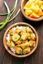 Asian dish chicken meat with orange sauce Royalty Free Stock Photo