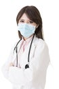 Asian doctor with protective mask Royalty Free Stock Photo