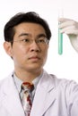 Asian Doctor With Test Tube