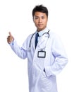 Asian Doctor with thumb up Royalty Free Stock Photo